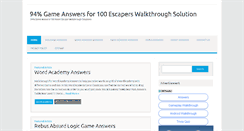 Desktop Screenshot of 100escaperswalkthrough.com